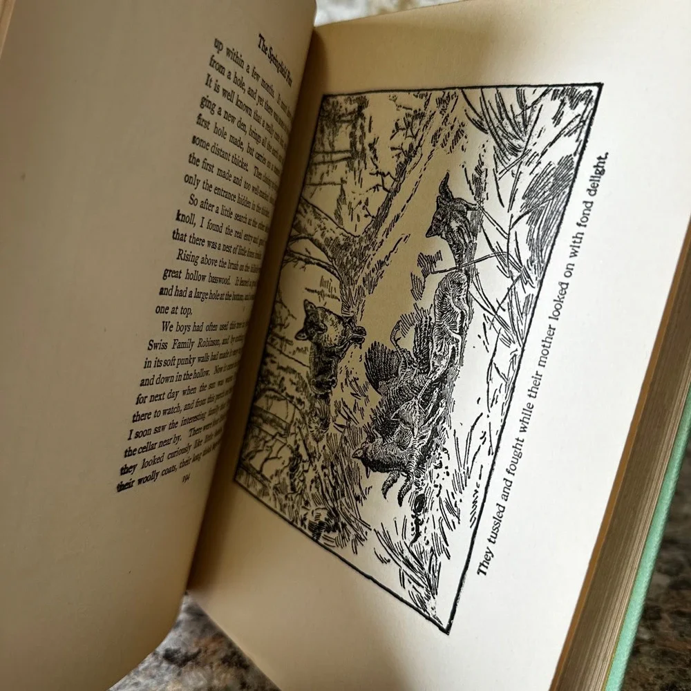 Grosset & Dunlap Wild Animals I Have Known Book OS Green Good Vintage Hardcover